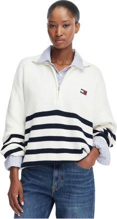 Tommy Jeans Donna, Maglie, Bianco, M, new