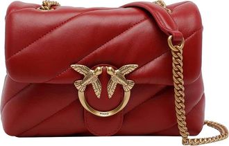 Pinko Red Love Mini Puffer Shoulder Bag