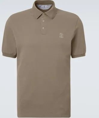 Brunello Cucinelli Logo cotton piqu&eacute; polo shirt