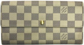 Louis Vuitton Damier Azur White Damier Azur Long Wallet (Bi-Fold) (Pre-Owned)