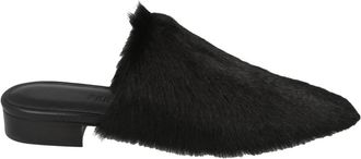 Ferragamo Womens Selestina Fur Mules In Nero