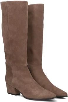 Unisa Elegante Jefri Hoge Laarzen in Taupe - Dames - Laarzen met Hak - Beige - 41 EU - Schoenen