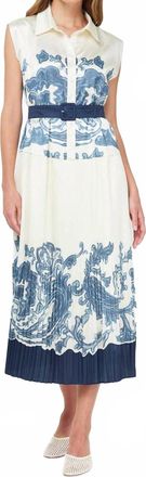 Current Air Marie Midi Shirt Dress In White