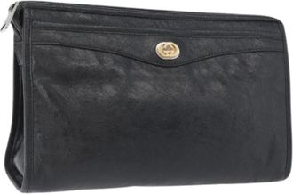 Gucci Pre-owned Clutches, female, Black, Size: ONE SIZE Pre-owned Vintage Clutch Bag