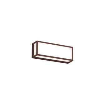 Top-Light Osaka Applique Plafoniera Rettangolare Grande 30cm 3 Luci Attacco Gx53 Corten Ip54