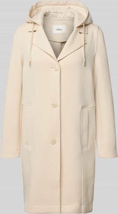 s.Oliver Red Label Regular Fit Kurzmantel mit Kapuze in Kitt, Gr&ouml;&szlig;e 32