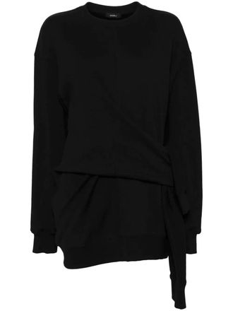 GOEN.J knotted detail sweatshirt - Black