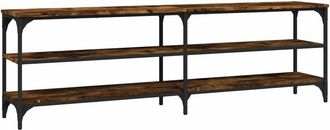 vidaXL TV Cabinet Smoked Oak 160x30x50 cm Engineered Wood vidaXL