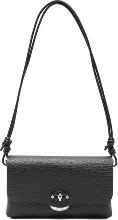 Zanellato Shoulder Bags, female, Black, Size: ONE SIZE Lettera Daily Leather Clutch