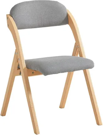 SoBuy Sobuy - Silla Plegable De Madera Con Asiento Y Respaldo Tapizado Sill&oacute;n Para Cocina, Oficina 47 X 57 X 79 Cm Fst92-n Es
