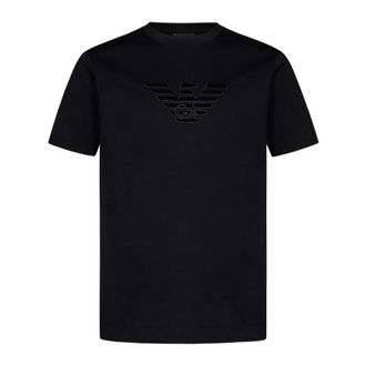 Emporio Armani Zwarte korte mouw T-shirt 6D1T981Jocz 00B7 - Heren - T-shirts - Zwart - M - Tops