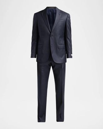 Emporio Armani Men & apos;s Plaid Wool Single-Breasted Suit