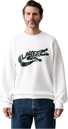 Lacoste Hoodies & sweatvesten, Heren, Wit, 2Xl, Katoen, French Made Katoenen Sweater