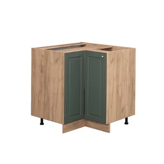 Vicco Armario De Esquina Fame-line, Verde Dorado Casa De Campo, 80.5 Cm Sin Encimera Vicco