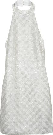 Rotate Indigo Polyester Halterneck Beaded Dress