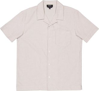 A.P.C. Mens Lloyd Avec Logo Shirt, Size Small