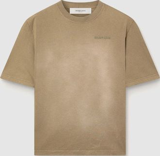 Golden Goose T-Shirt Journey Bleached Washed Beige