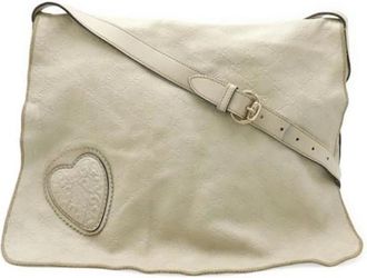 Gucci Pre-owned Bucket Bags, female, White, Size: ONE SIZE Pre-owned Leather gucci-bags