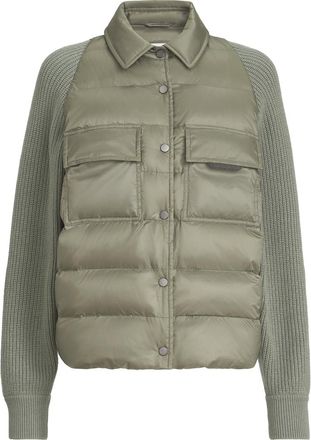 Brunello Cucinelli Nylon down jacket with monili in Green at Nordstrom, Size 36 It