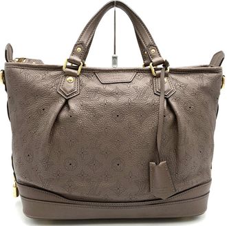 Louis Vuitton Brown Monogram Mahina Leather Handbag Tote Bag (Pre-Owned)