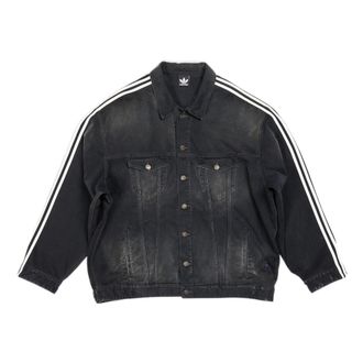 Balenciaga x adidas Oversized Denim Jacket Black 724775TNW541129