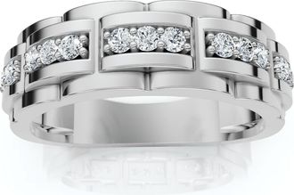 Pompeii3 Mens 1/3Ct Diamond Lab Grown Wedding Anniversary Ring Gold