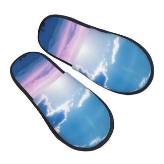 Generic Plush Slippers Clear Furry Slipper Portable Anti-Slide Slipper For Winter Room Holiday M