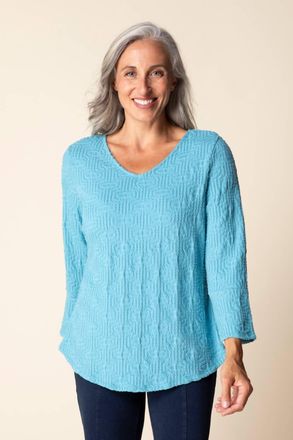 Habitat Sunburst Knit Swing Top In Dew Drop