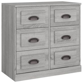 Berkfield Home Sideboard Grey Sonoma 70x35.5x67.5 cm Engineered Wood