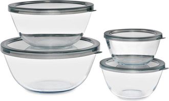 Sorbus 4Pc Glass Bowl Set With Lids