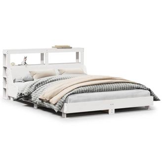 Berkfield Home Bed Frame without Mattress White 120x200 cm Solid Wood Pine | Size: Small Double