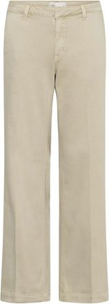 MY ESSENTIAL WARDROBE Lara MW Pant 149 - Dames - Wijde Broeken - Beige - XL L32 - Katoen - Broeken