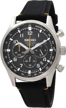 Seiko Sport Chronograph Quartz Black Dial Mens Watch SSB449P1