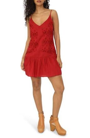 Belle & Bloom Sunny Afternoon Embroidered Drop Waist Minidress at Nordstrom Rack, Size X-Small