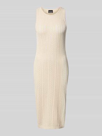Pieces Strickkleid aus reiner Baumwolle Modell NUKA in Beige, Gr&ouml;&szlig;e L
