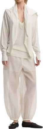 By Malene Birger Lumas Organza Trousers In Soft White