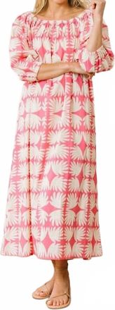Sunshine Tienda Tile Ace Dress In Pink Lemonade
