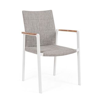 Decorspace Sedia jalisco Con Braccioli, Struttura In Alluminio Per Esterno, Seduta E Schienale Con Tessuto -antracite / Confezione Da 2 Pezzi