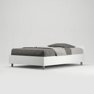 ITYhome Cama De Plaza Y Media Con Almacenamiento Dise&ntilde;o Moderno 120x190 Cm Nuamo - Fresno