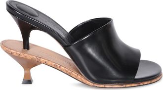 Jacquemus Les Doubles Mules - Dames - Muiltjes - Zwart - 37 EU - Leer - Schoenen