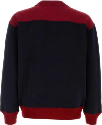 J.W.Anderson Two-Tone Wool Blend Sweatshirt - Navy