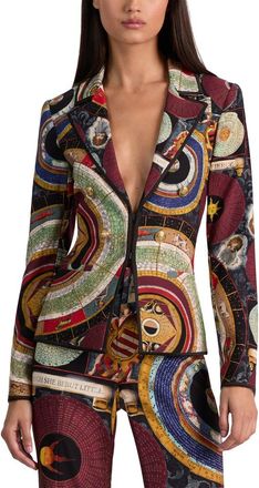 Alice & Olivia Alice + Olivia Mya Notch Collar Fitted Blazer