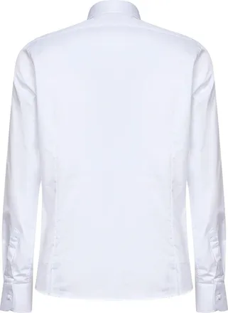 Tagliatore Mens Shirt Cotton Poplin Ivory