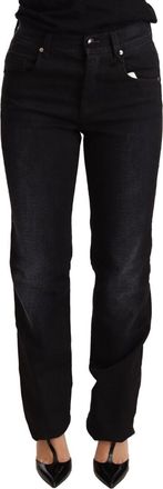 Ermanno Scervino Womens Straightleg Jeans - Black Cotton - Size 26 (Waist)