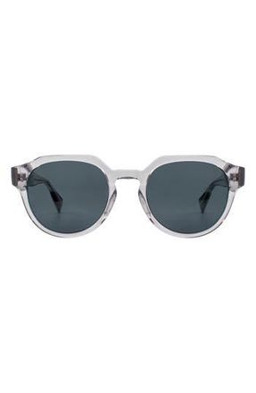 AllSaints Roman 50mm Round Sunglasses in Crystal Light Grey at Nordstrom Rack