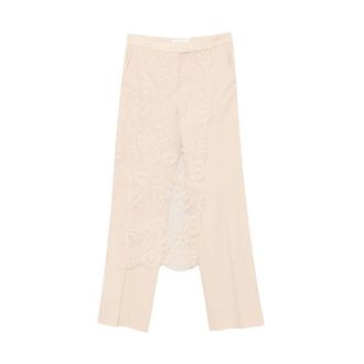 Zimmermann Valiant kanten wikkelbroek - Dames - Broeken - Beige - Maat: M Wol