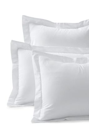 Lands End 400 Thread Count Premium Supima Cotton No Iron Sateen Pillow Sham in White at Nordstrom, Size Standard