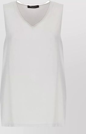 Fabiana Filippi sleeveless silk blend top v neckline