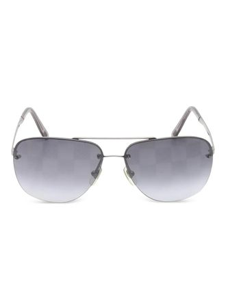 Louis Vuitton 2010s Damier Socoa sunglasses - Silver