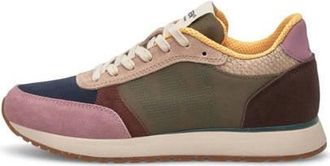 Woden Ronja suède sneakers groen/paars/bruin